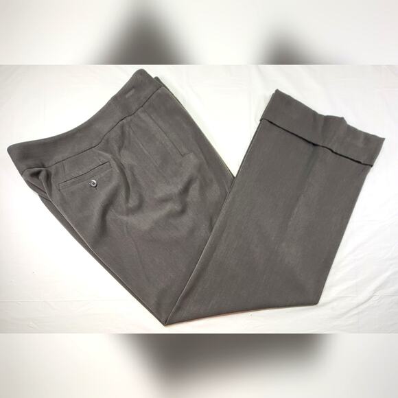 RAFAELLA Cuffed Straight Leg Gray Stretch Slacks - Size 16W - Picture 5 of 12